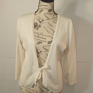 Ann Taylor Cream Cardigan Sweater